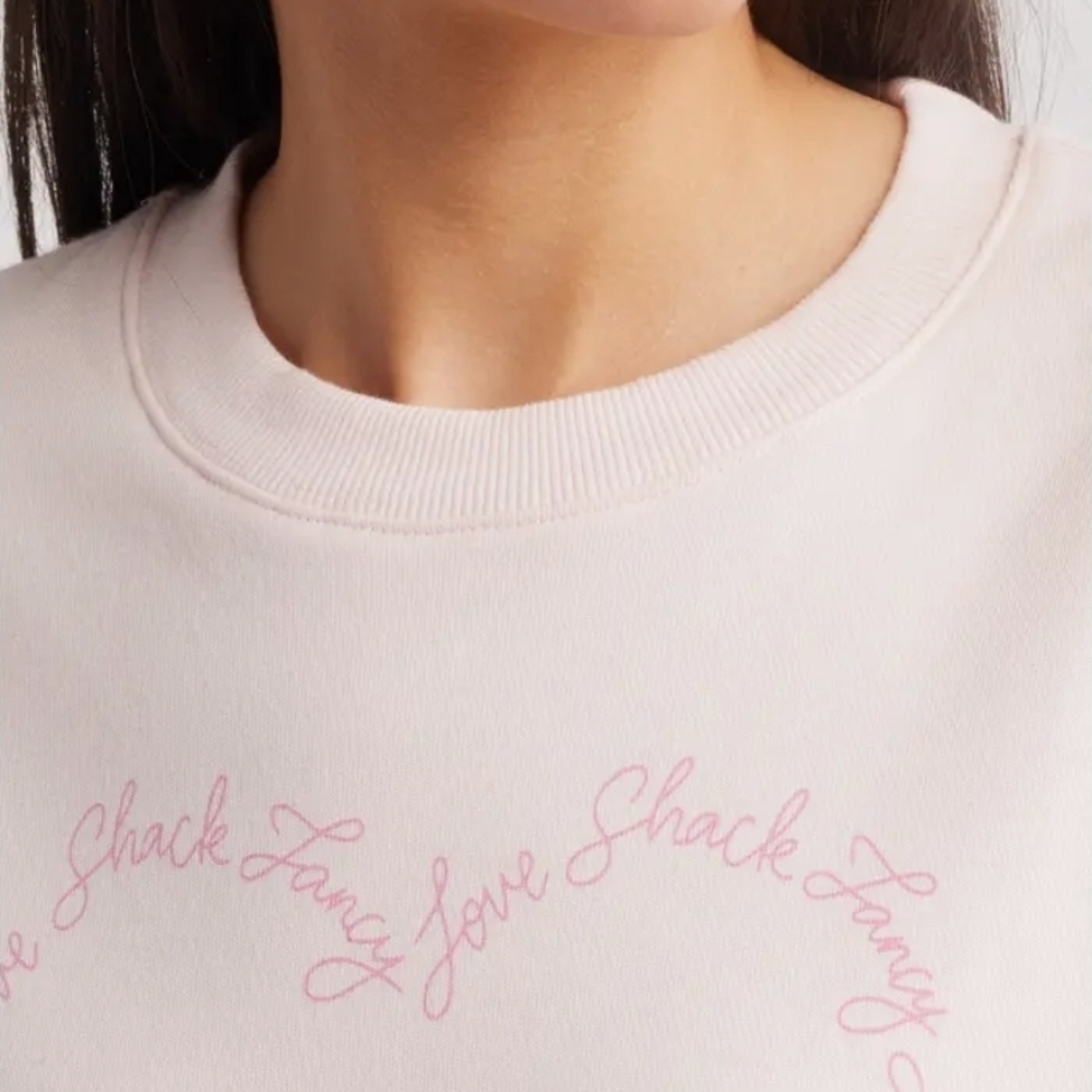 LoveShackFancy Pink Heart Sweatshirt - Picture 2 of 3